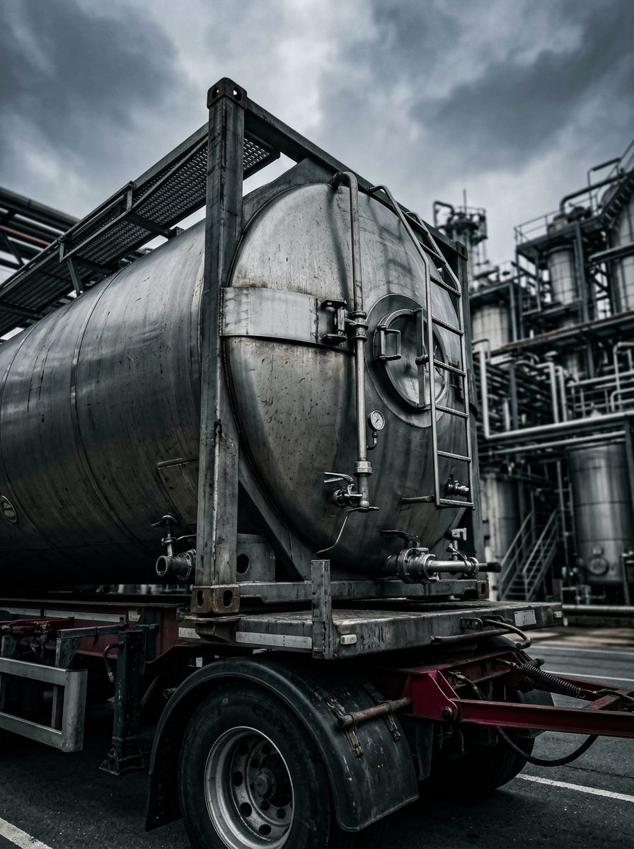 Tanque ISO en planta química